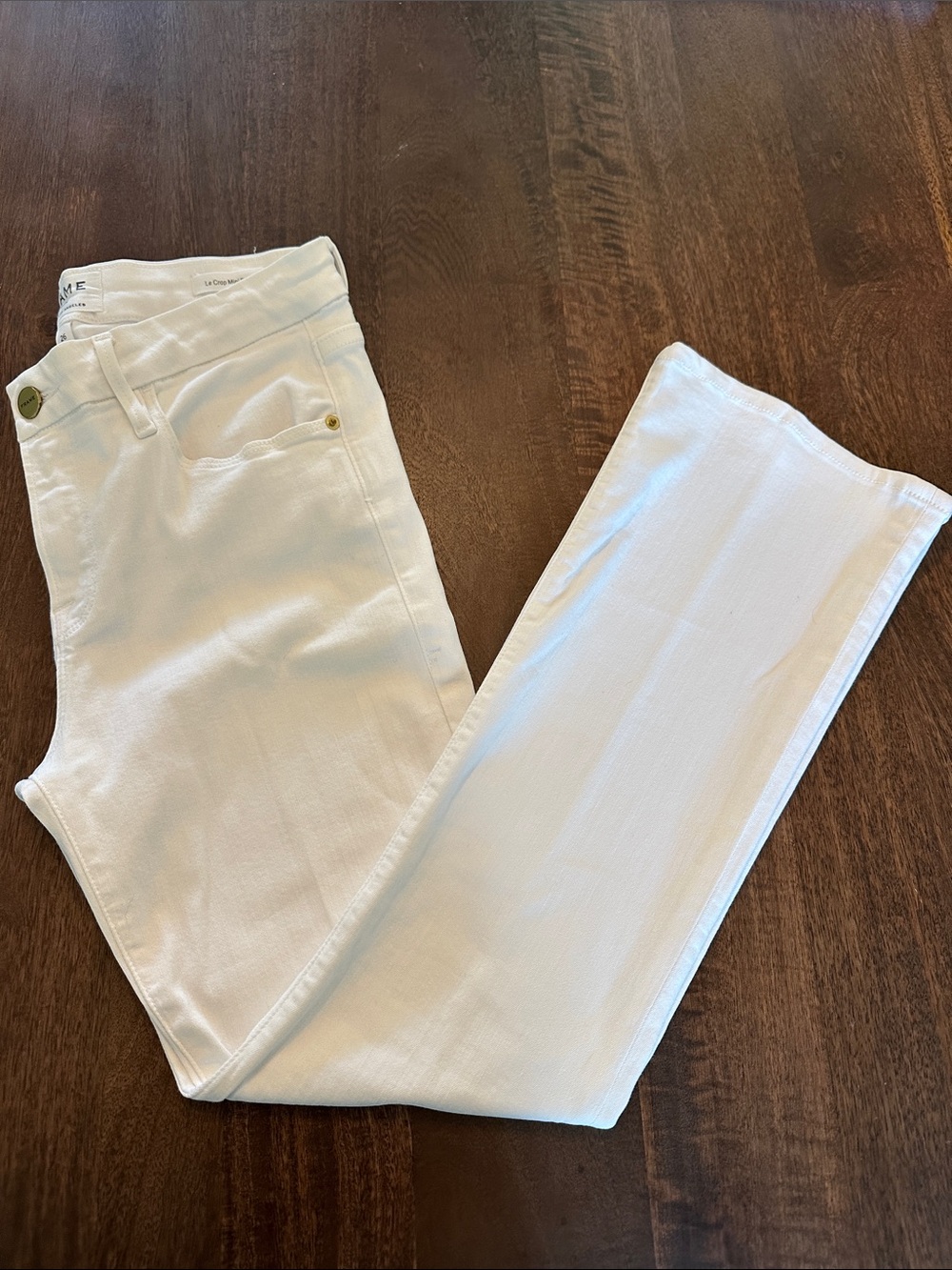 Frame Denim Women’s White Boot Cut Jeans